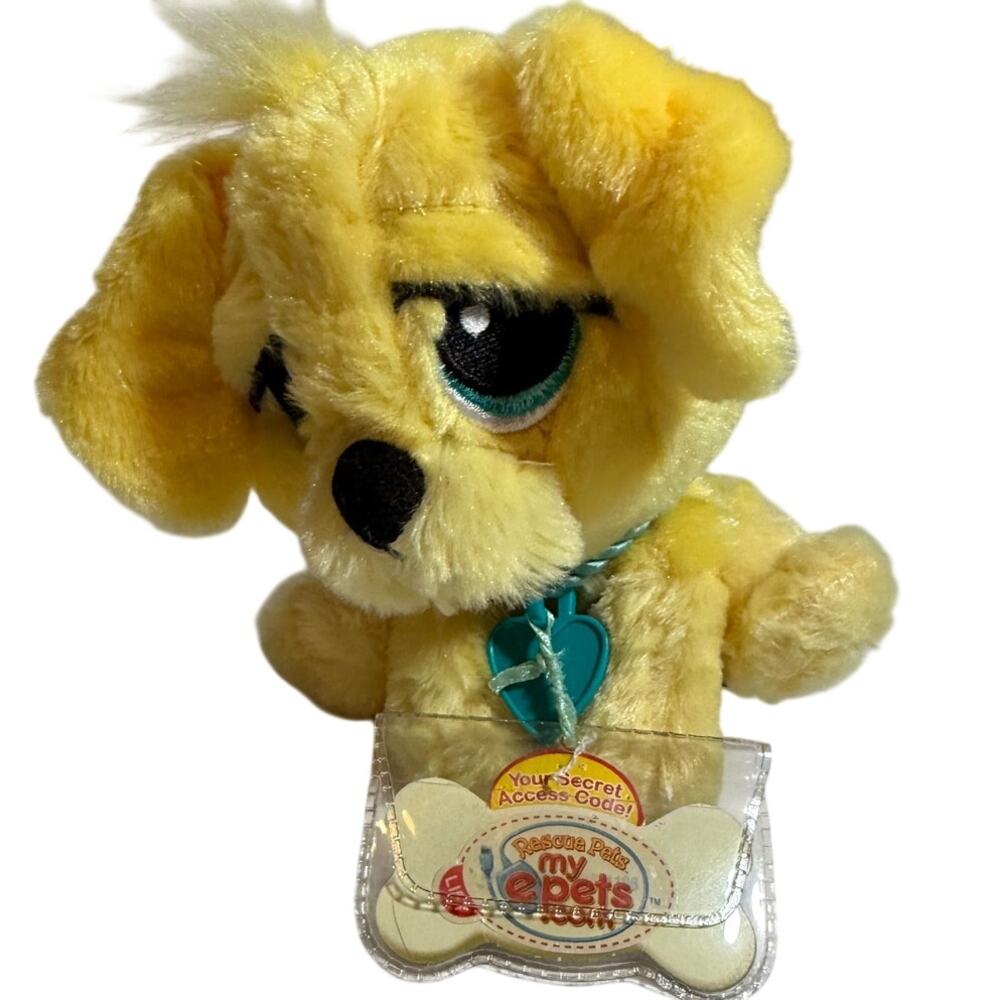 RESCUE PETS MY E PET DOG PLUSH PUPPY STUFFED ANIMAL YELLOW code